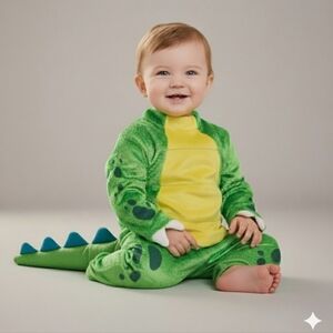 Spooktacular Creations NWOT Unisex Green T-Rex Suit ONLY Costume Size 12-18M